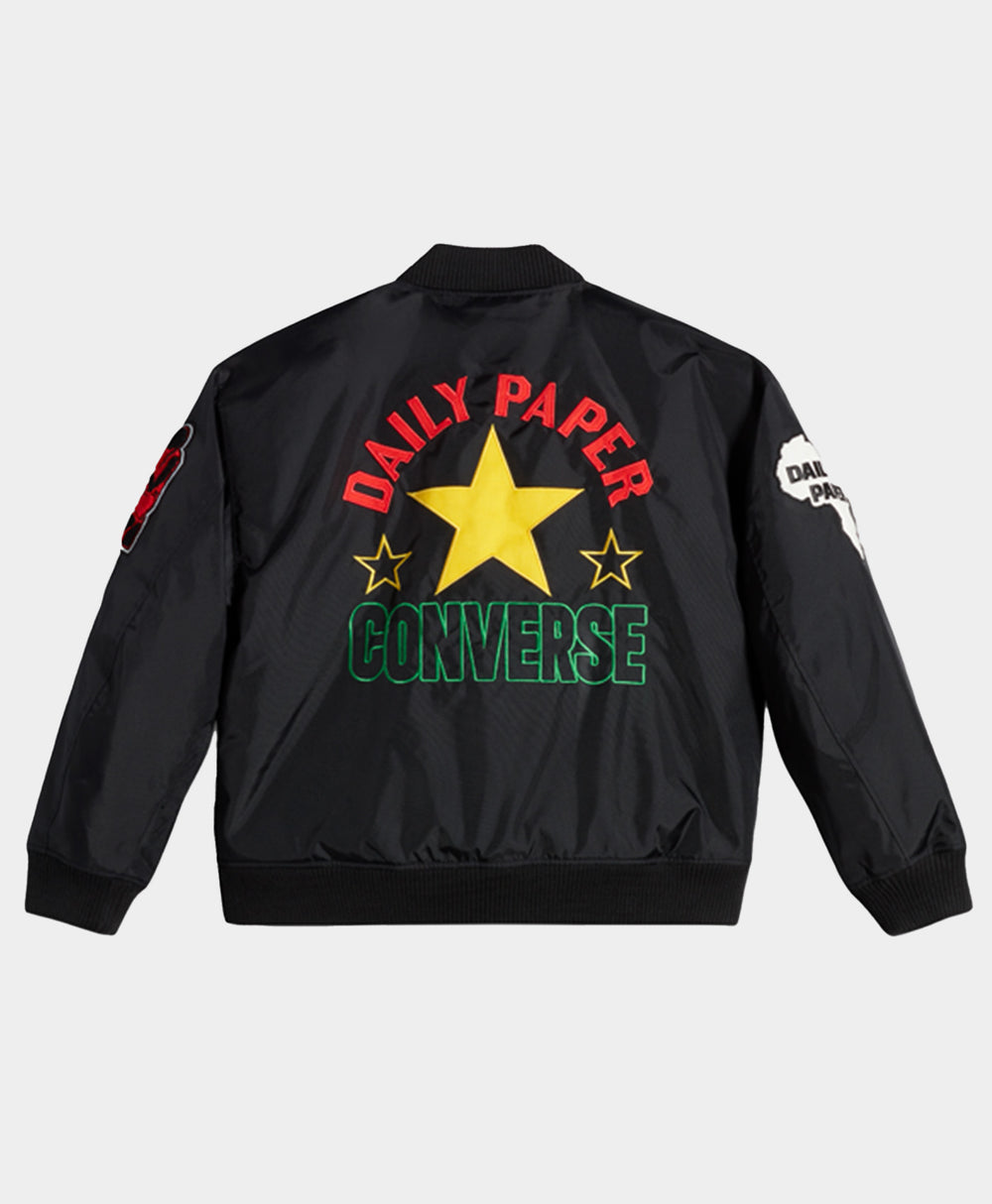 DP - Daily Paper X Converse Black Stadium Jacket - Packshot - rear
