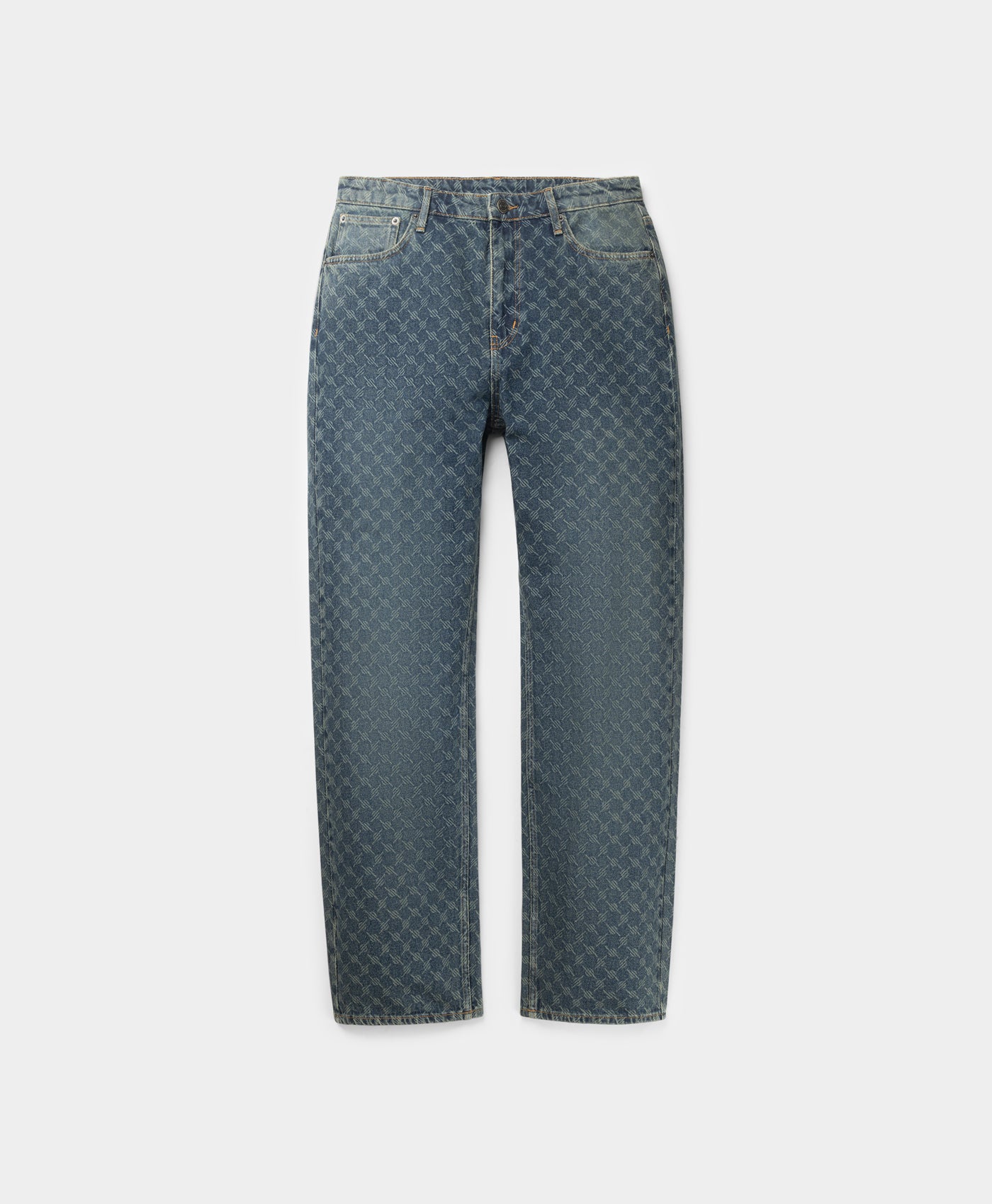 Sand Blue Amba Monogram Relaxed Jeans