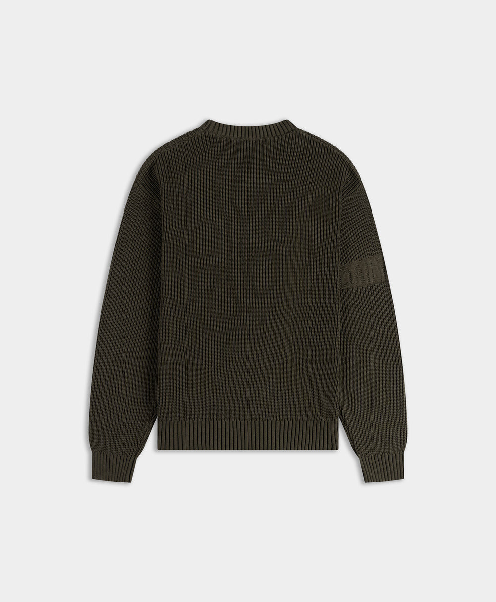 DP - Rosin Green Band Knit Sweater - Packshot - rear
