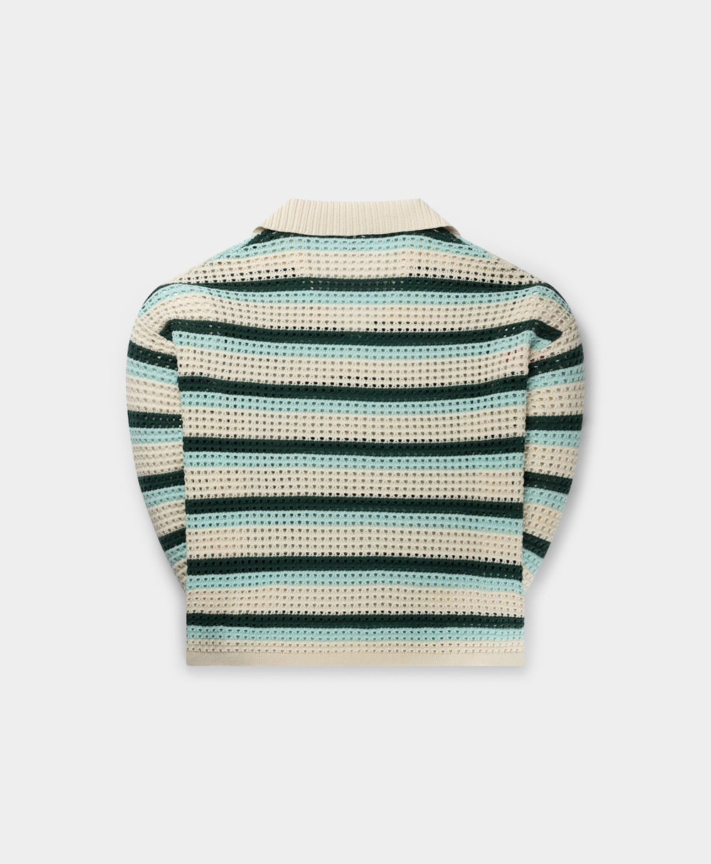 DP - Off White Crochet V-Neck Sweater - Packshot - Rear