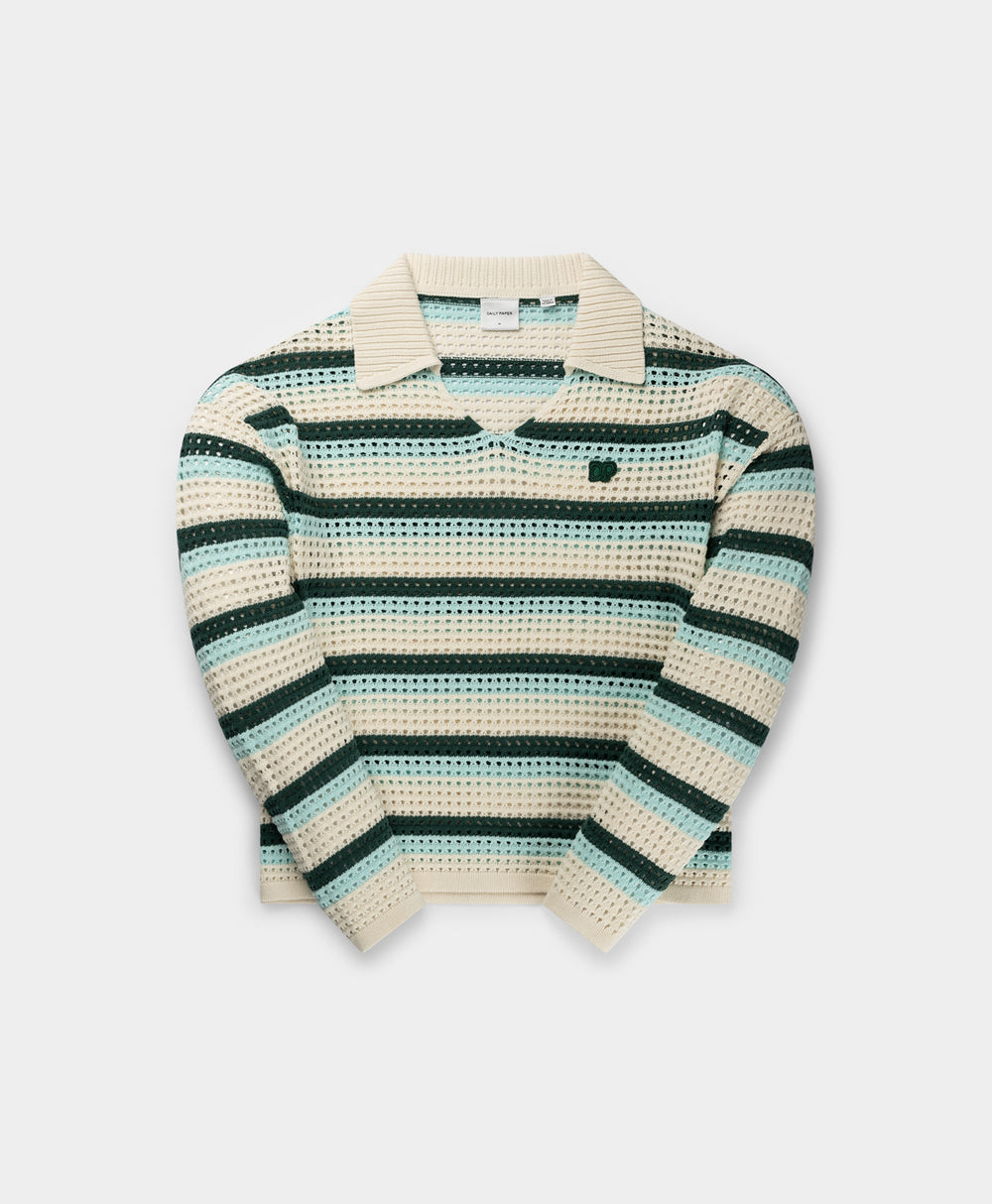 DP - Off White Crochet V-Neck Sweater - Packshot - Front