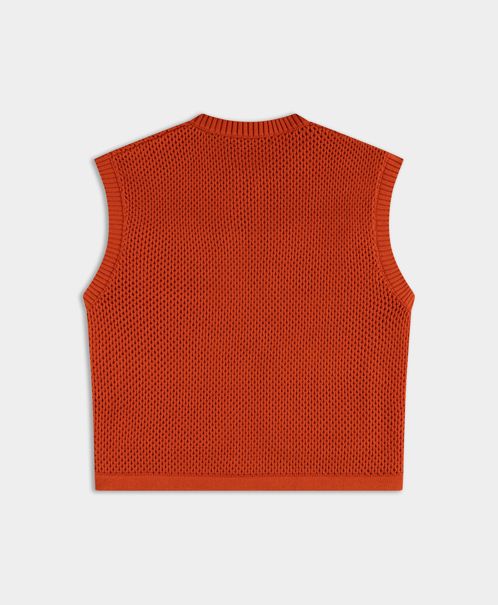 DP - Red Clay Crochet Vest - Packshot - rear