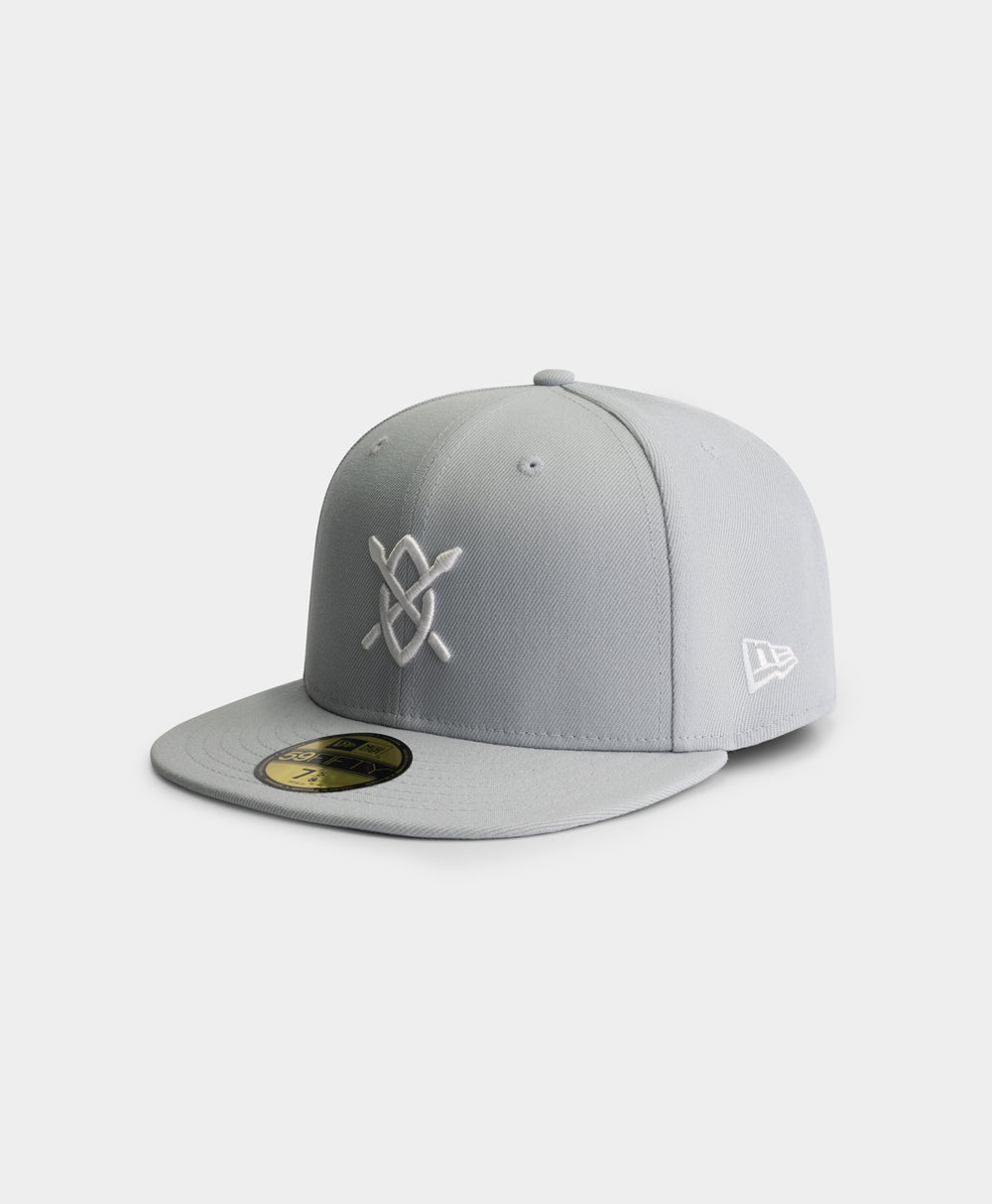 DP - Snow Grey Daily Paper x New Era 59FIFTY Fitted Cap - Packshot - Front