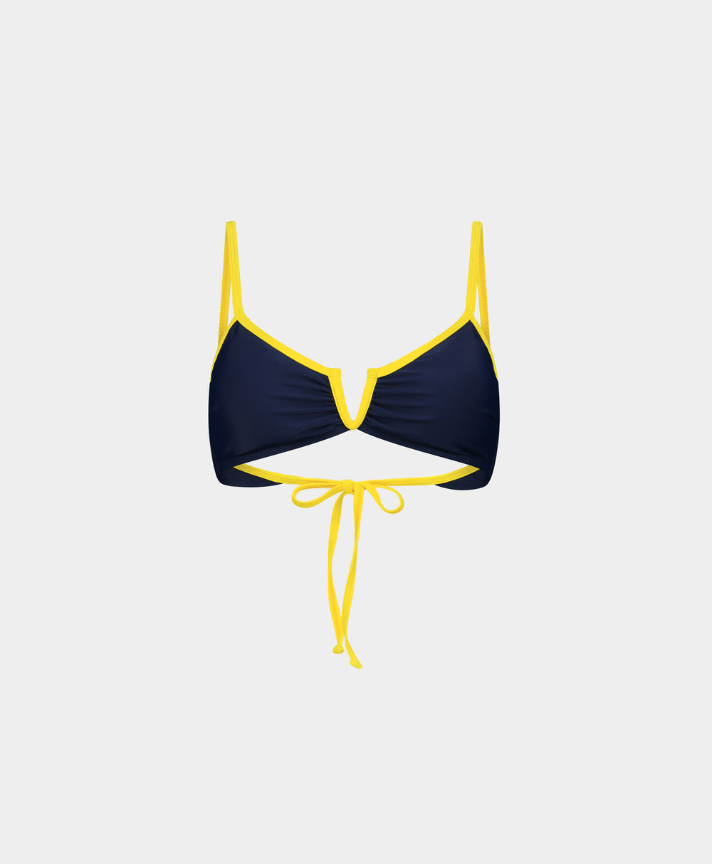 DP - Blue Contrast Bikini Top - Packshot - Front