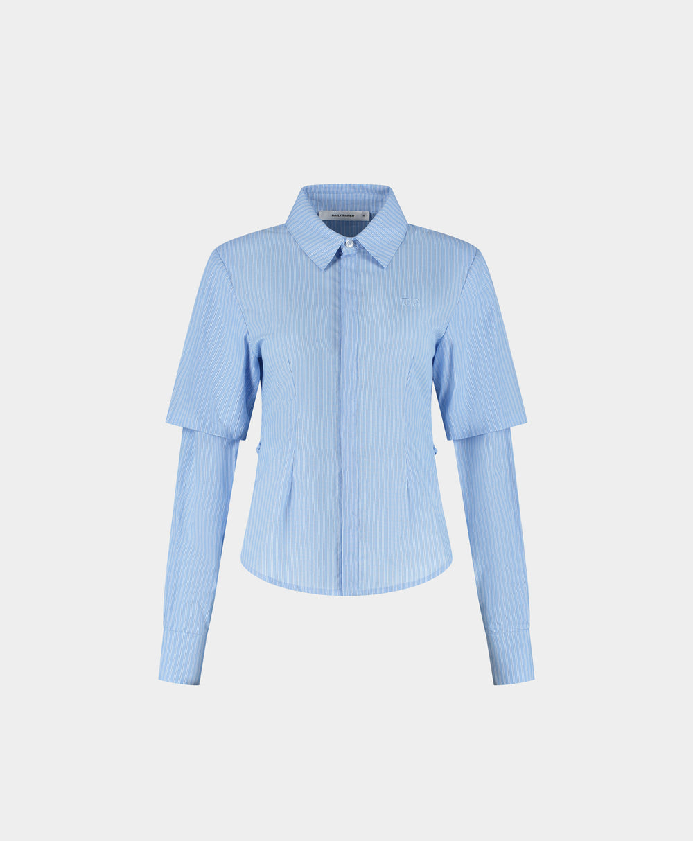 DP - Blue Stripe Fitted Shirt - Packshot - Front