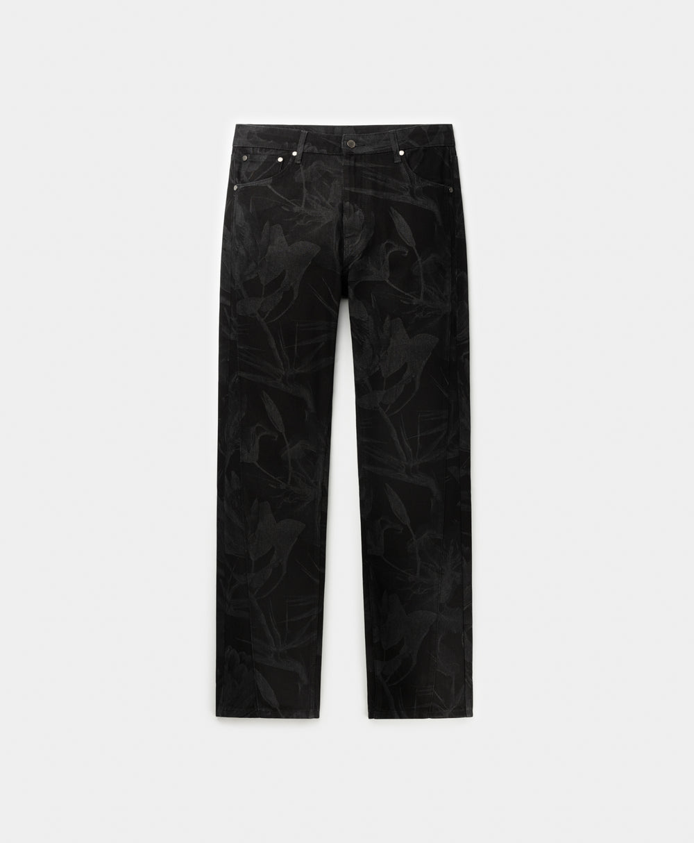 DP - Black Floral Laser Jeans - Packshot - front