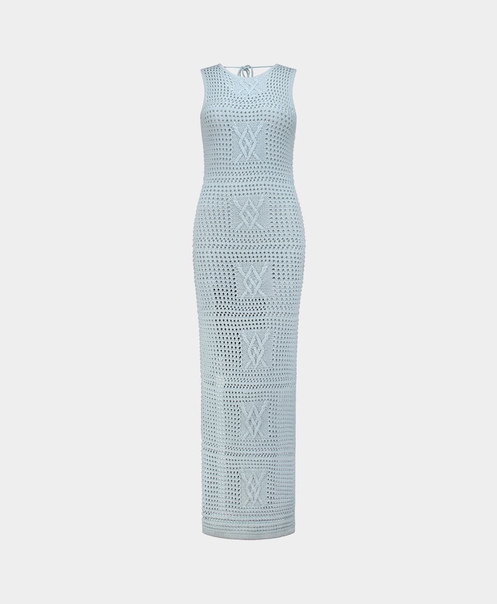 DP - Halogen Blue Izara Crochet Dress - Packshot - Front