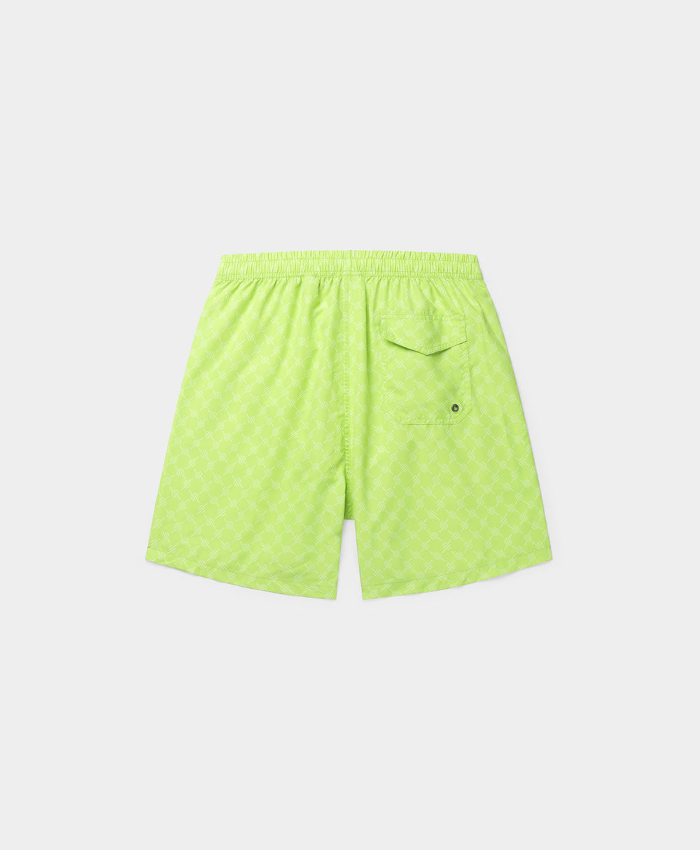 DP - Daiquiri Green Kato Monogram Swimshorts - Packshot - Rear