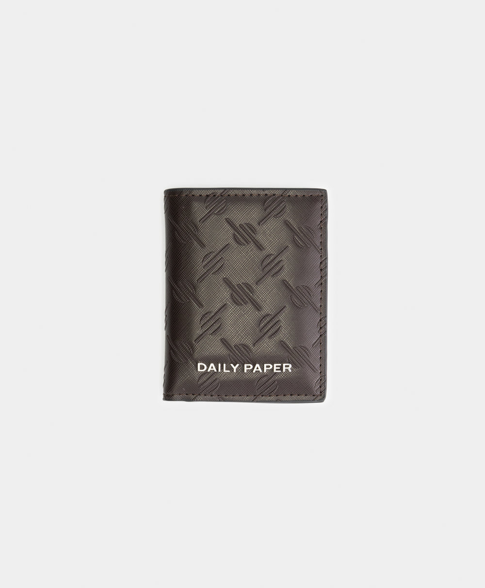 DP - Dark Brown Kidis Monogram Wallet - Packshot - Front