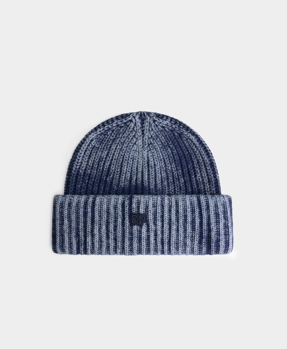 DP - Indigo Knitted Washed Beanie - Packshot - front