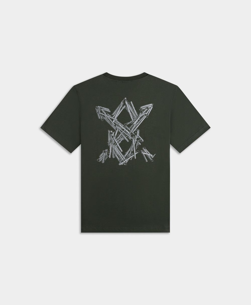 DP - Rosin Green Matchstick Shield T-Shirt - Packshot - rear