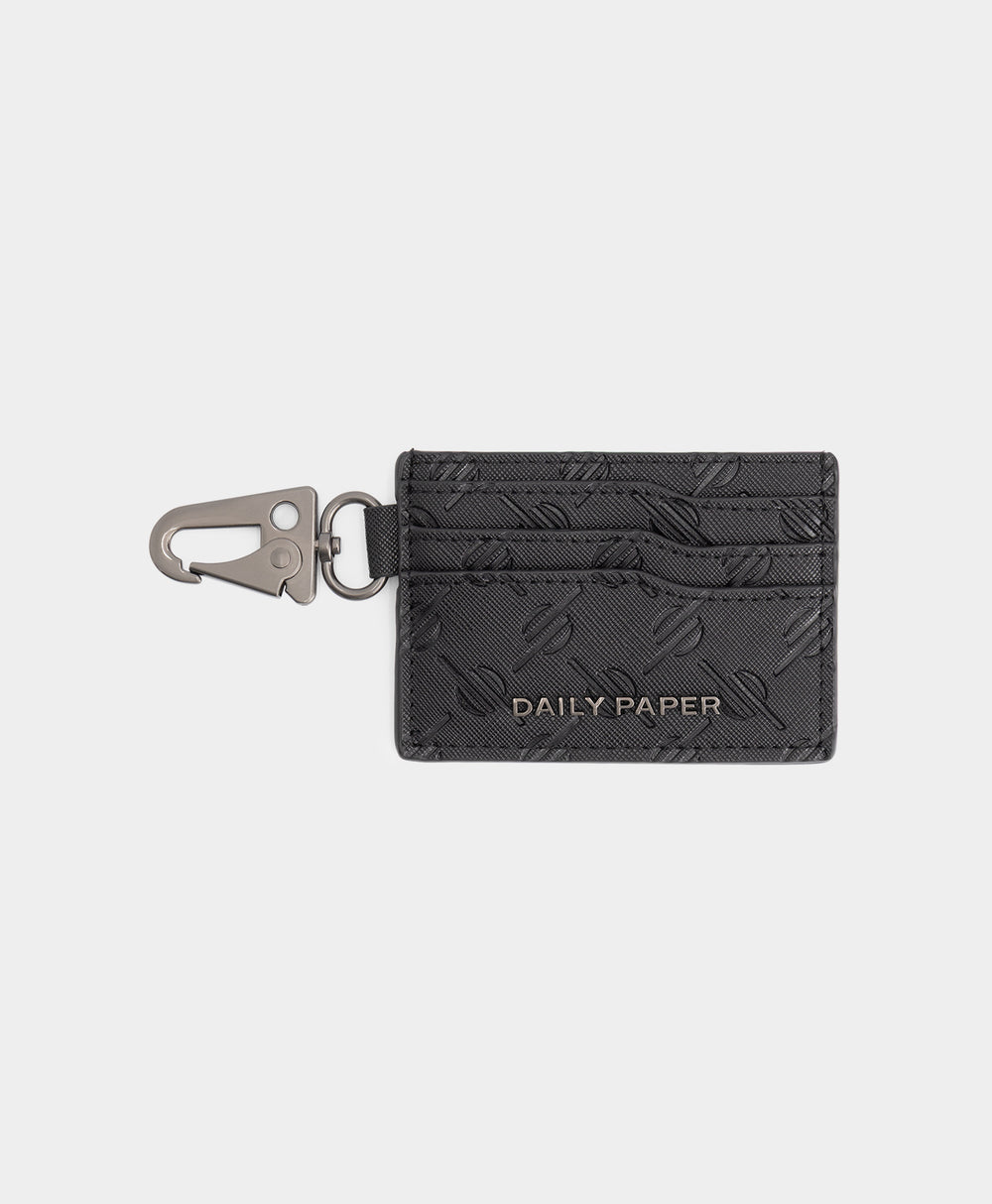 DP - Black EMB Monogram Necard Keychain - Packshot - Front
