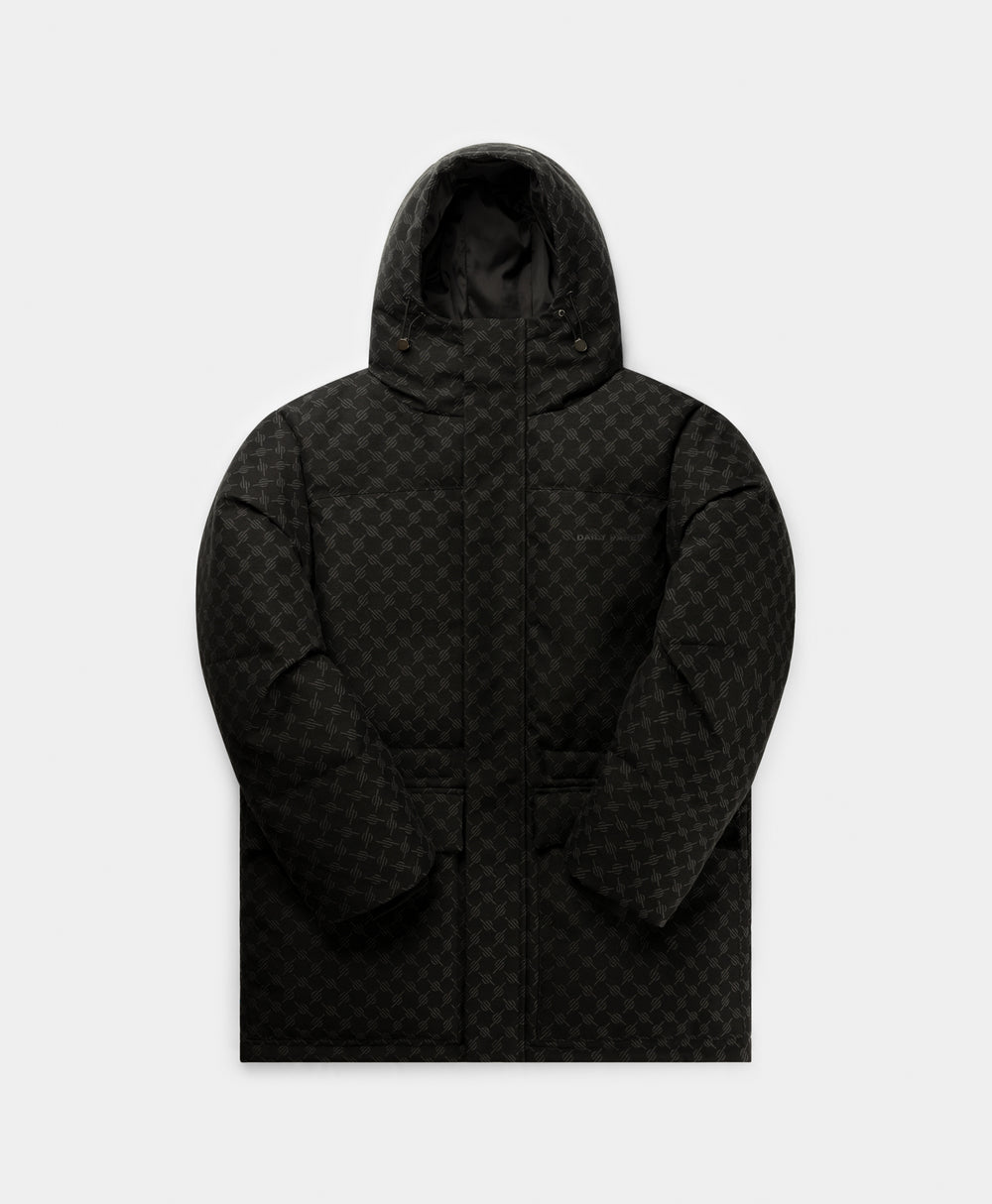 DP - Black Oba Cotton Monogram Puffer - Packshot - front