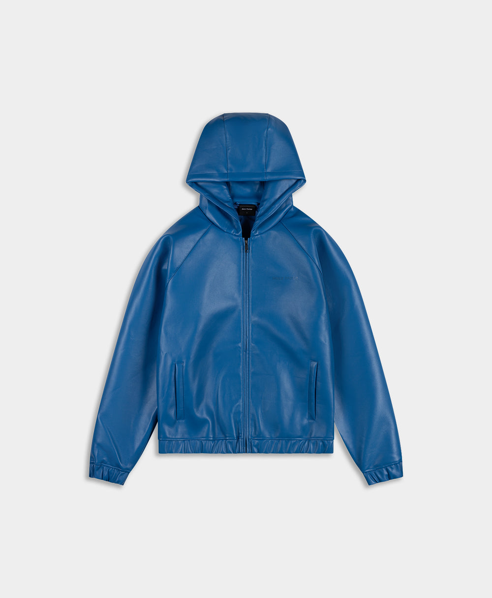 DP - Brilliant Blue PU Scuba Jacket - Packshot - front