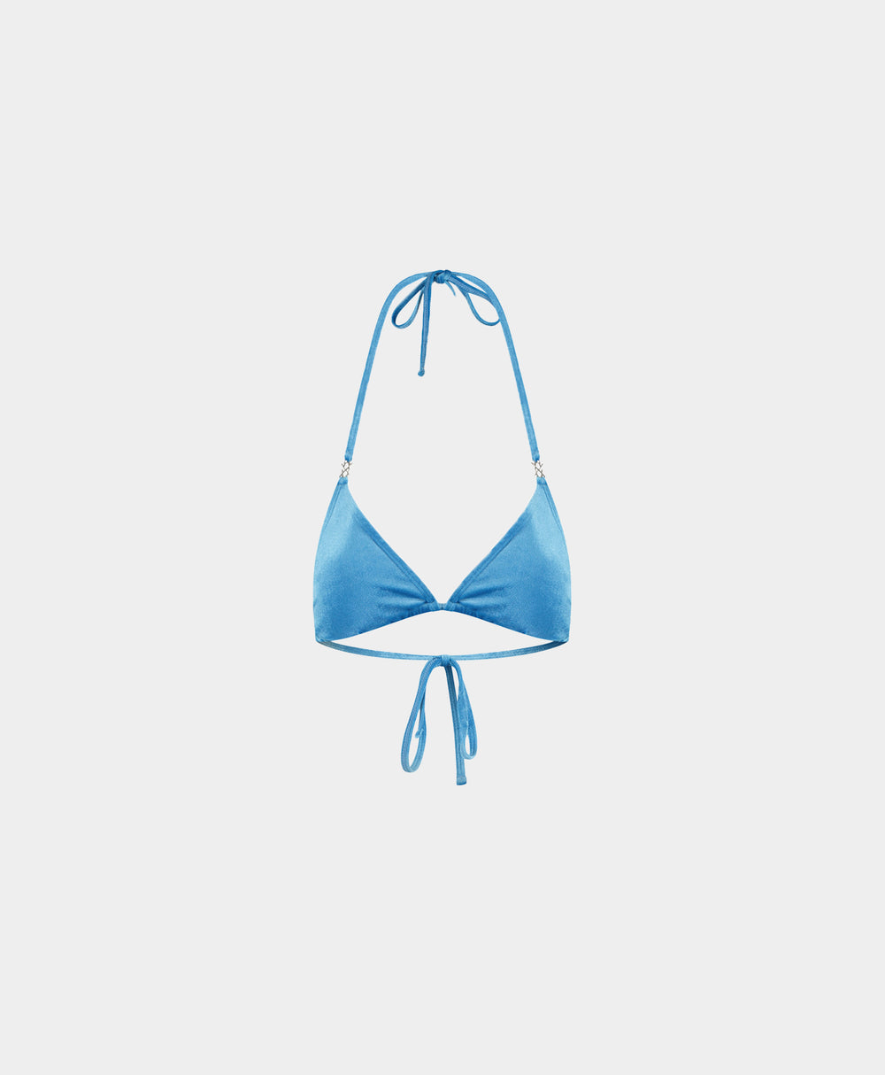 DP - Blue Velvet Bikini Top - Packshot - Front