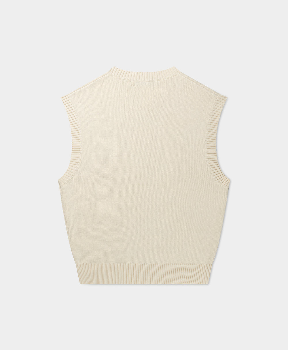 DP - Off White Slub Knit Orbit Spencer - Packshot - rear