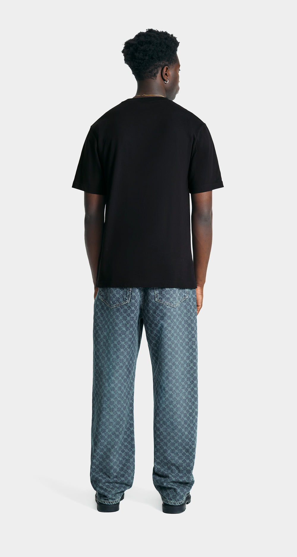 DP - Sand Blue Amba Monogram Relaxed Jeans - Men - Rear