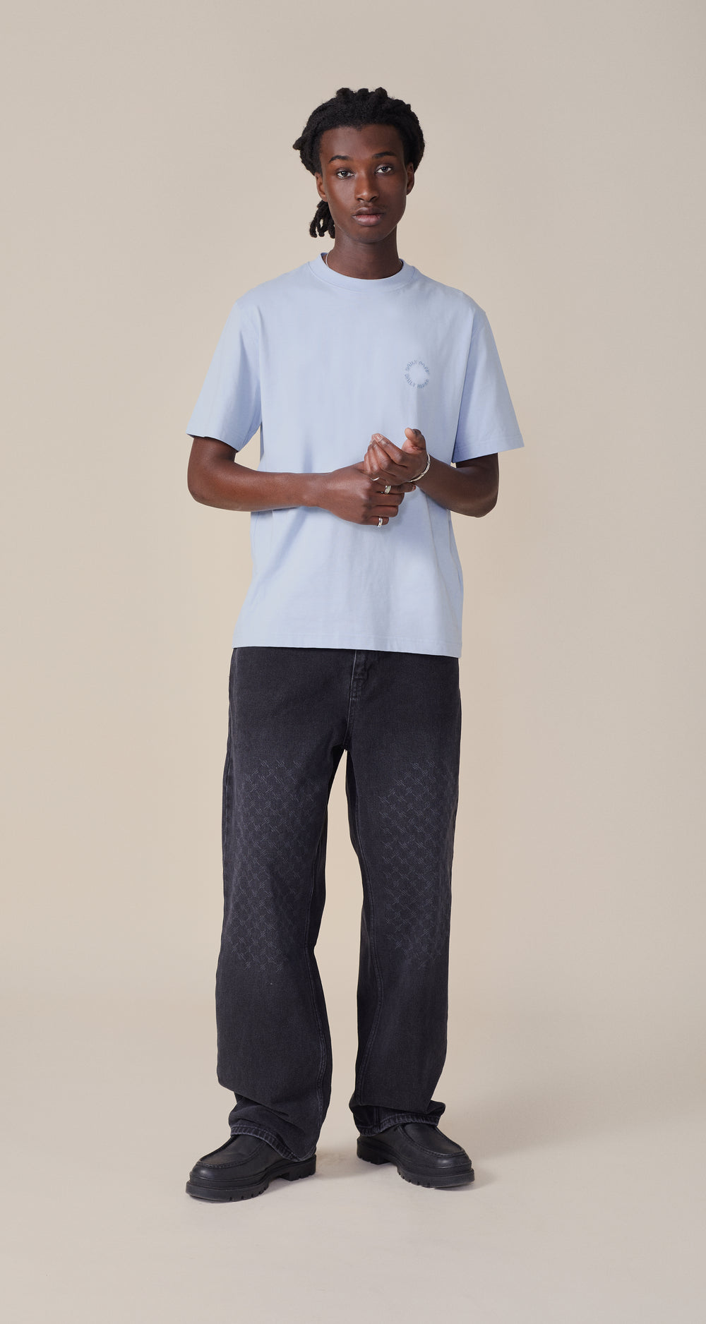 DP - Black Amba Monogram Jeans - men - front