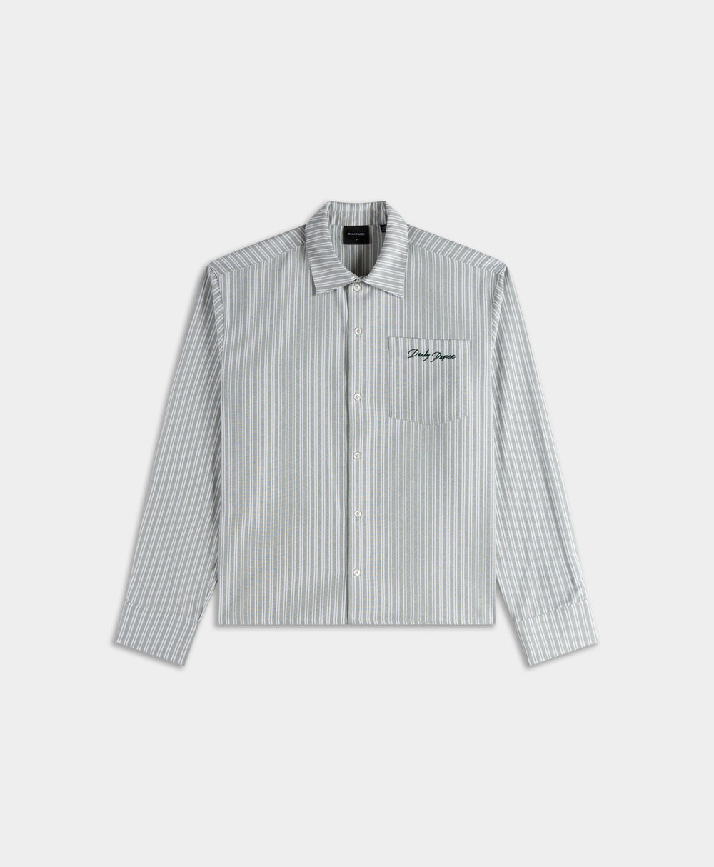 DP - Green Stripe Stripe Script Shirt - Packshot - front