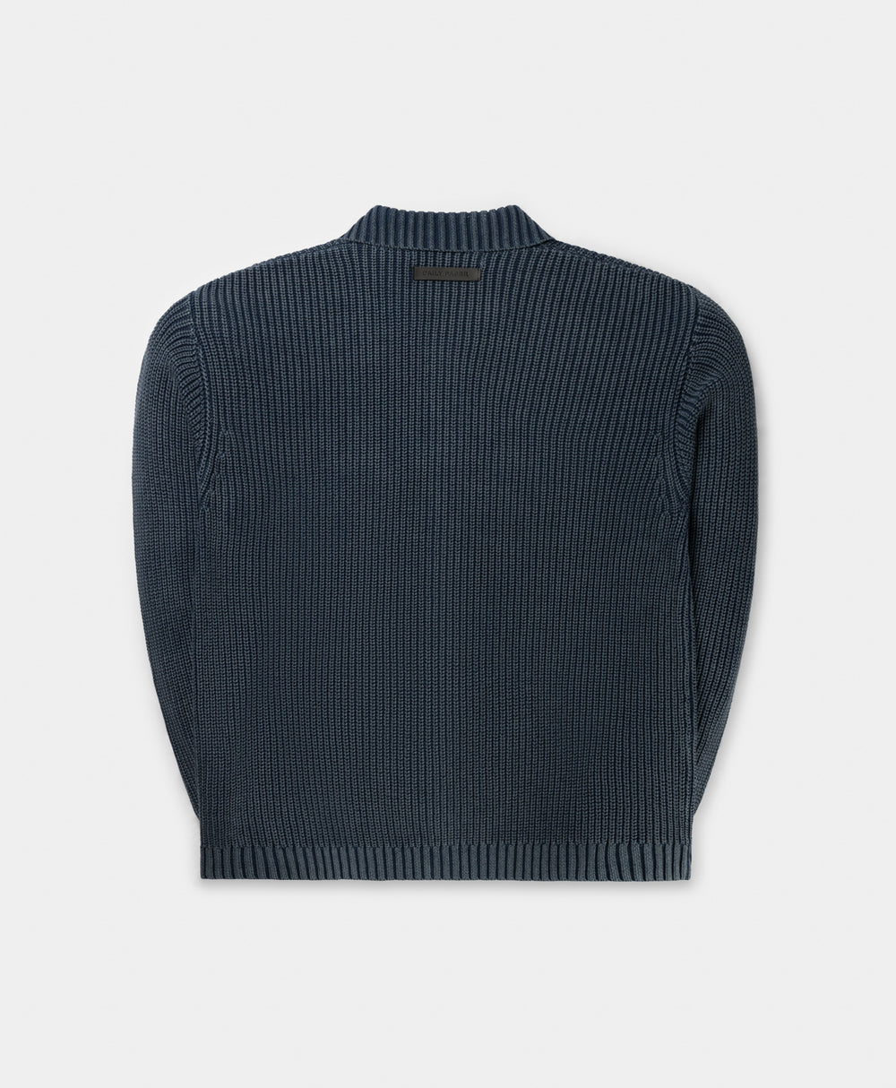 DP - Blue Tano Knit Cardigan - Packshot - Rear