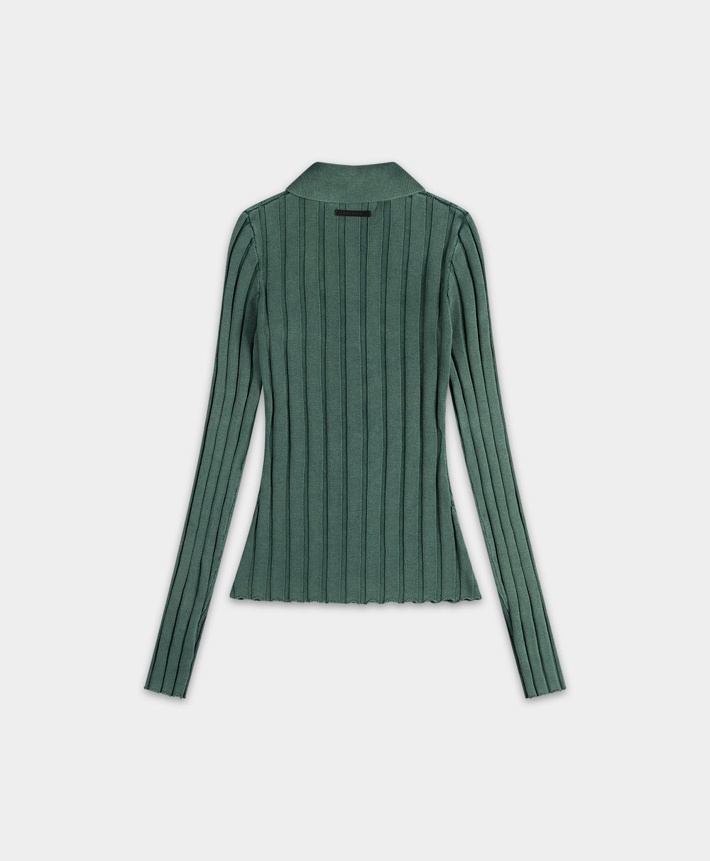 DP - Bistro Green Washed Knit Cardigan - Packshot - Rear