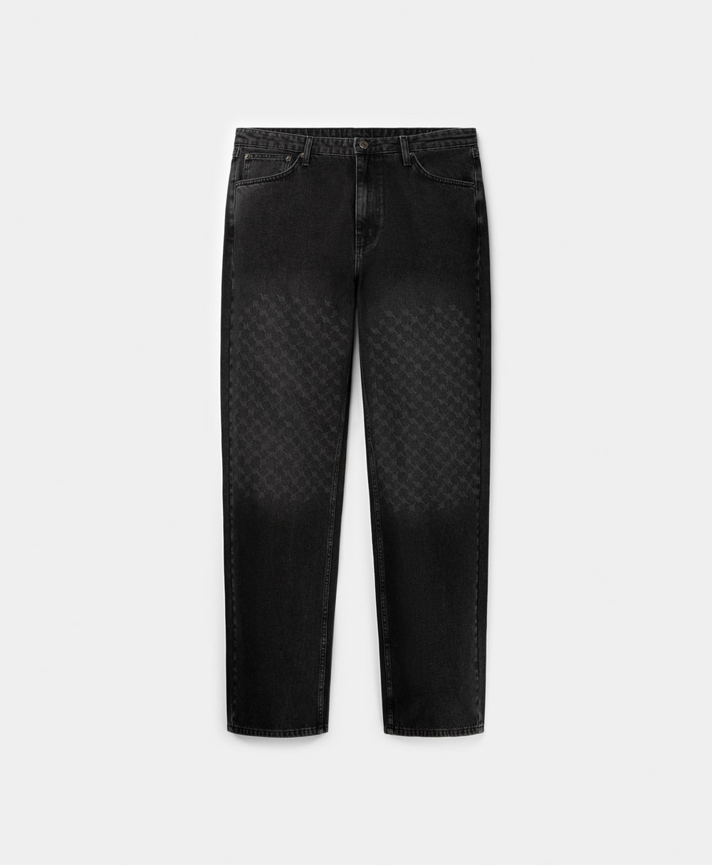 DP - Black Amba Monogram Jeans - Packshot - front