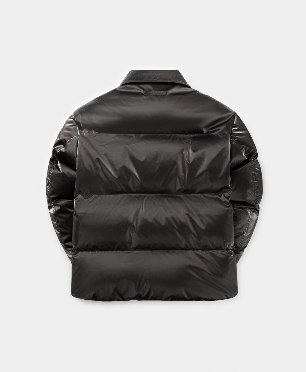 DP - Obsidian Black Whole Shirt Puffer Jacket - Packshot - Rear