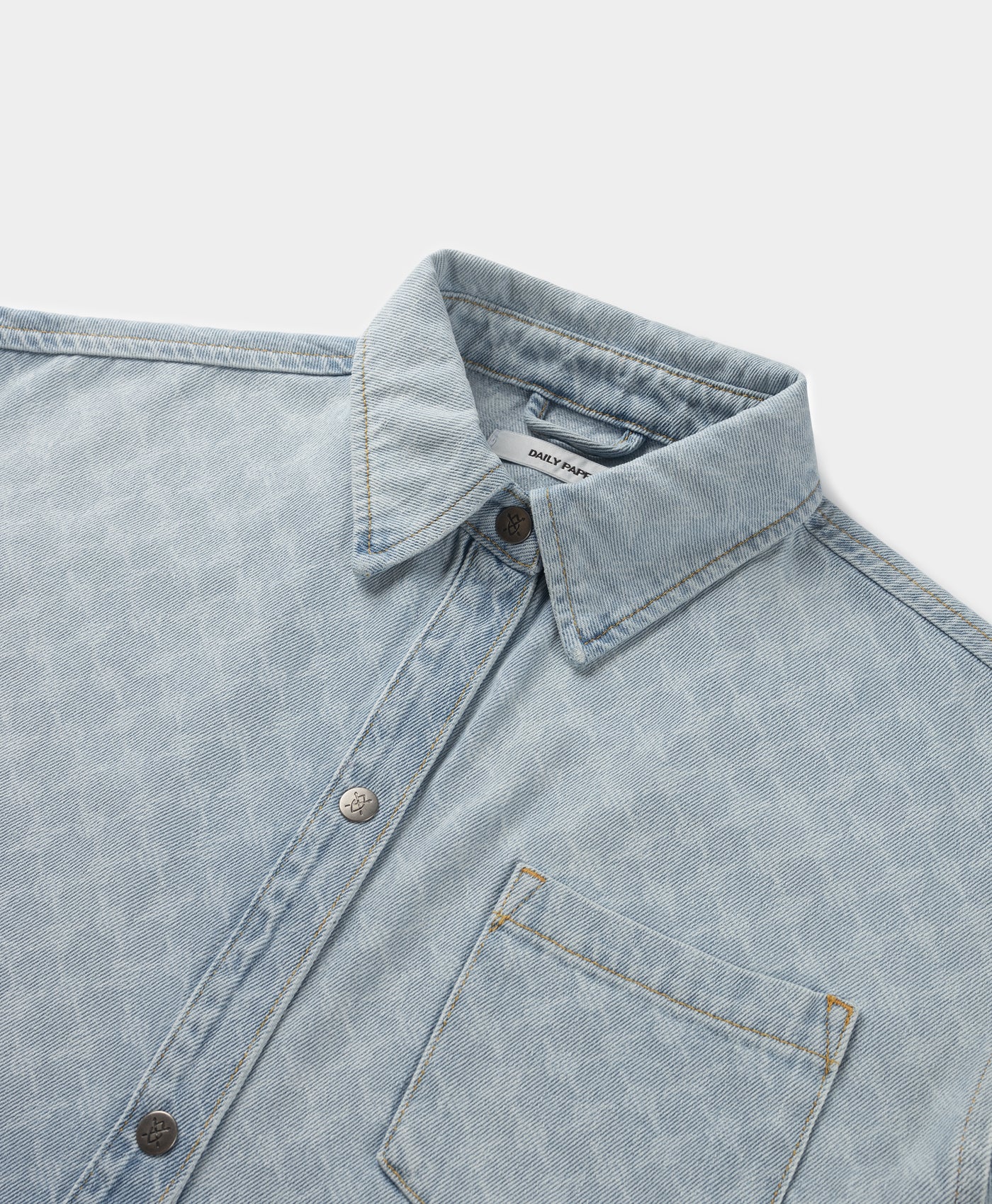 DP - Mid Blue Zella Monogram Denim Longsleeve Shirt - Packshot