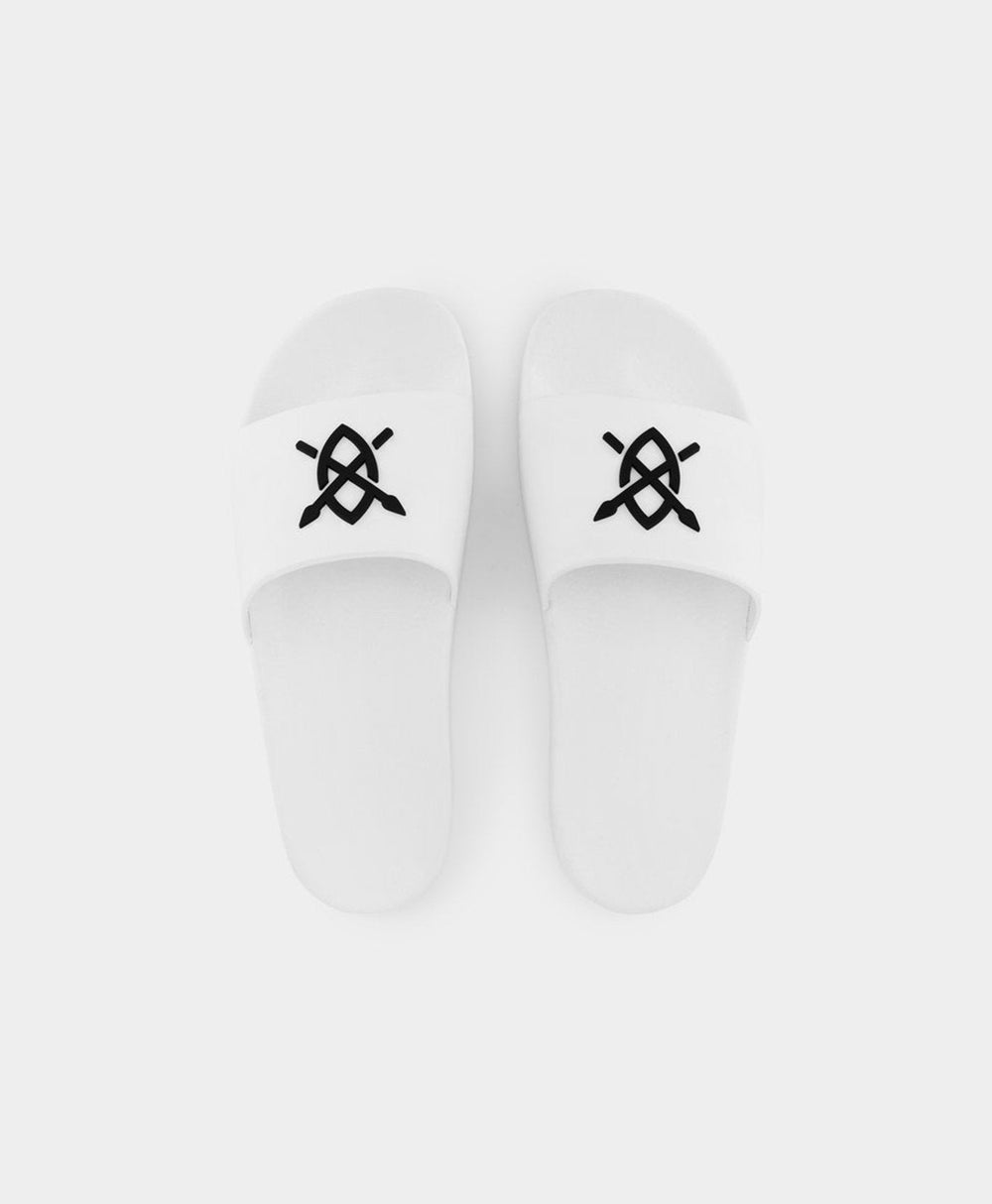 DP - White Reslider Sandals - Packshot - Rear