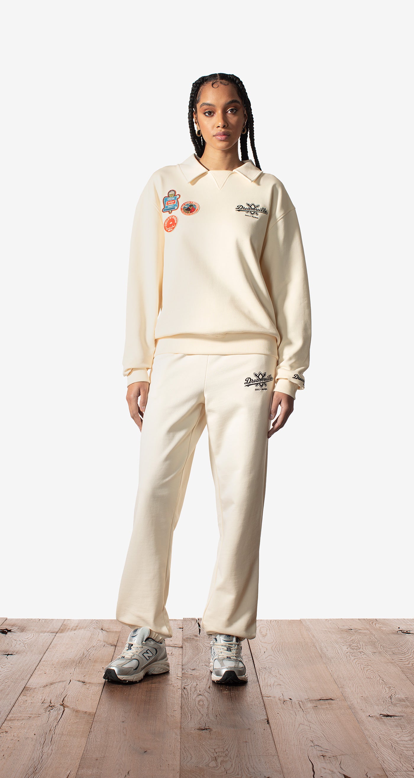 DP - Daily Paper x Dreamville Cream Sweatpants - Wmn - Front