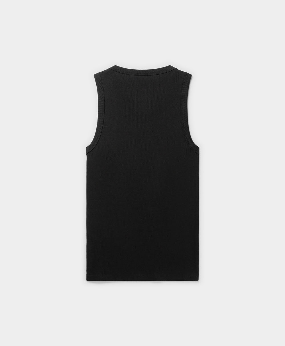DP - Black Logotype Tank Top - Packshot - Rear