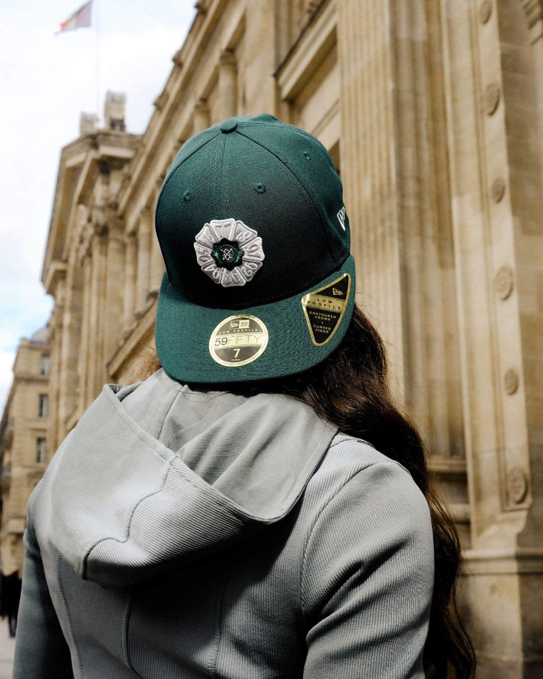 DP - Cilantro Green Daily Paper x New Era Ile de France Cap - Modelshot - Women 