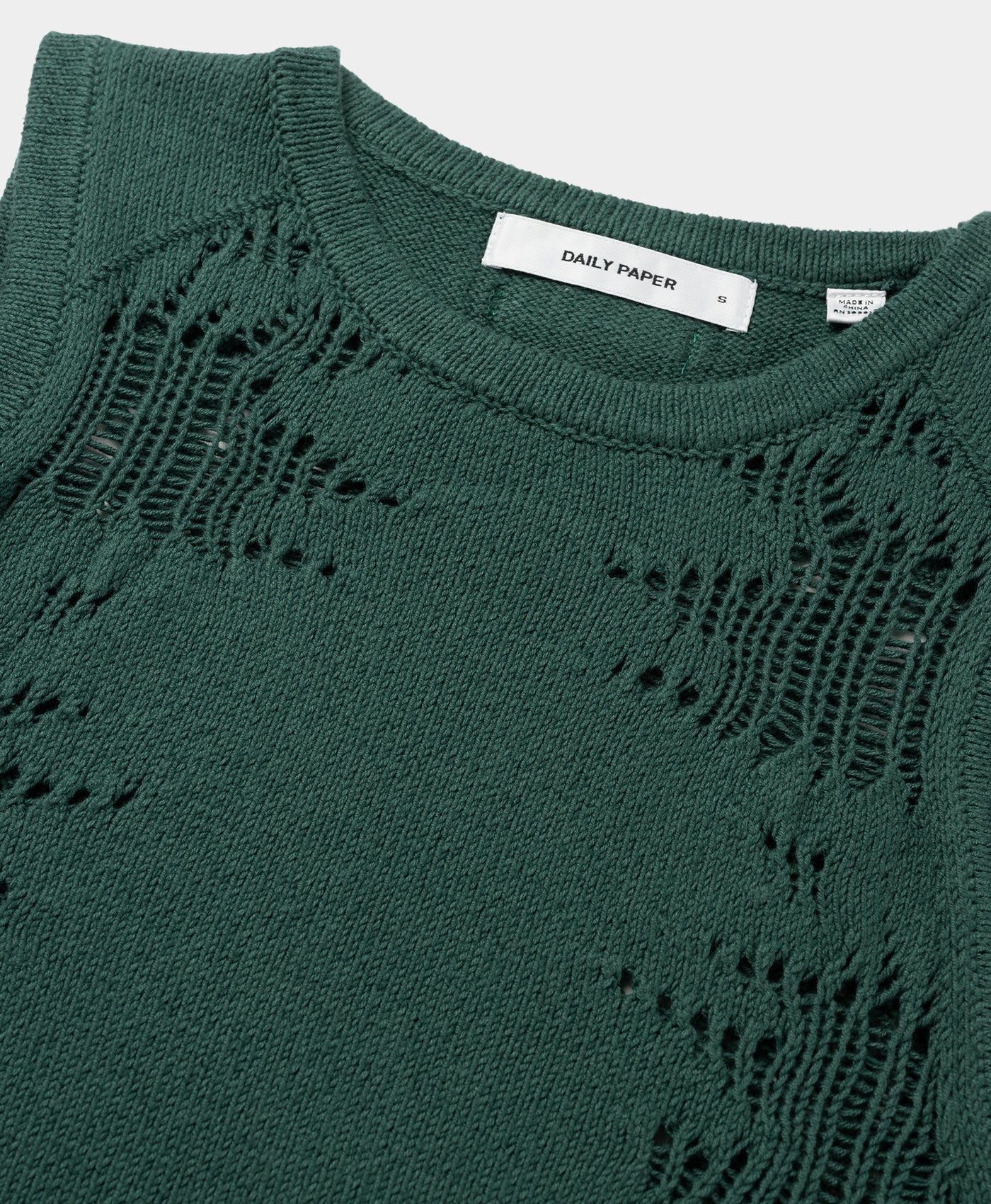 DP - Bistro Green Asymmetric Ladder Dress - Packshot - detail
