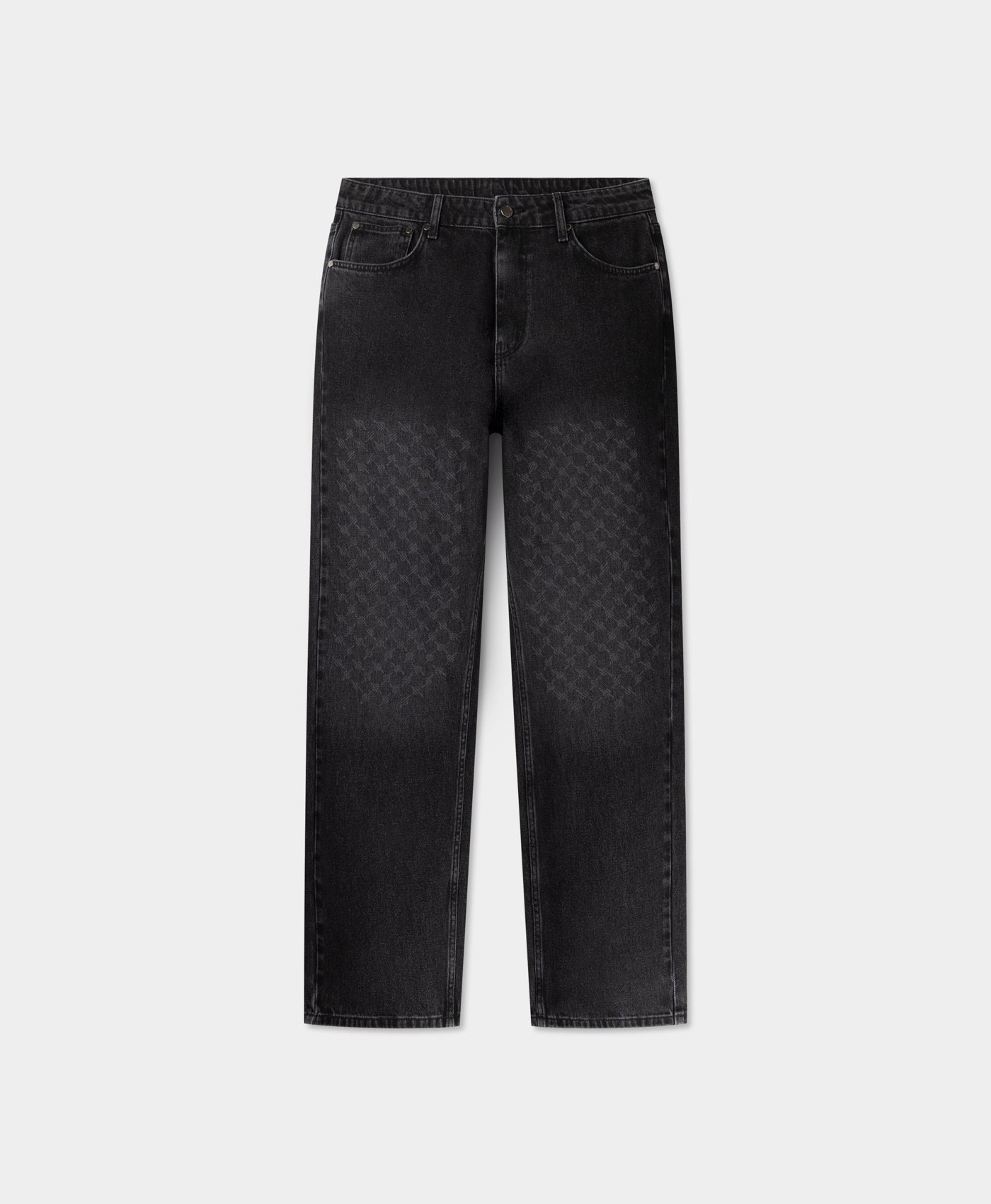 DP - Black Faded Monogram Amba Jeans - Packshot - Front