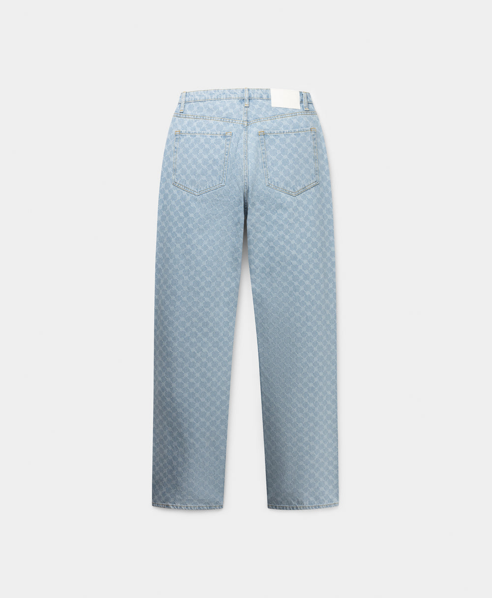 DP - Mid Blue Amba Monogram Relaxed Jeans - Packshot - Rear