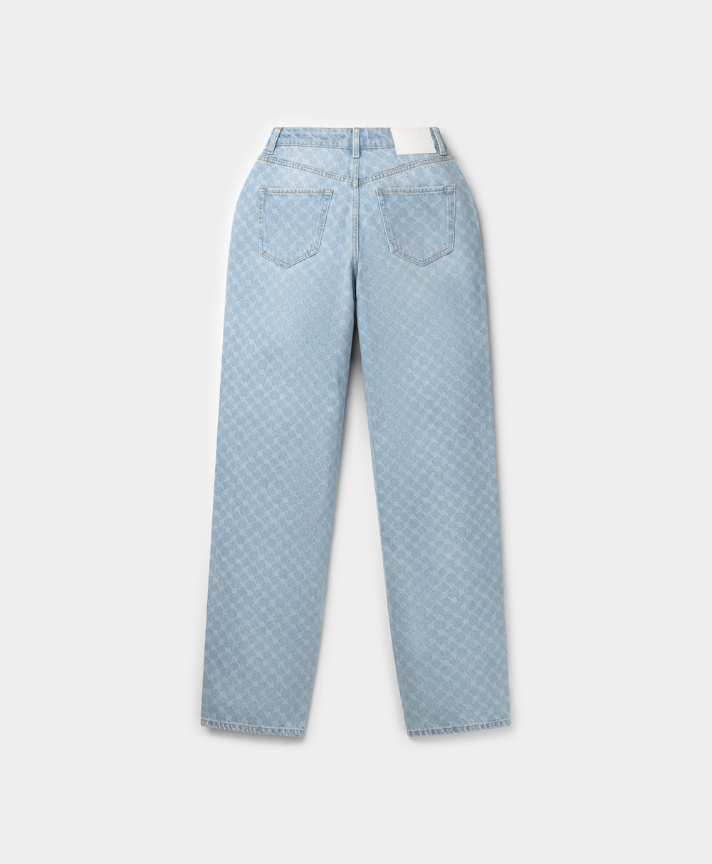 DP - Mid Blue Avery Monogram Jeans - Packshot - Rear