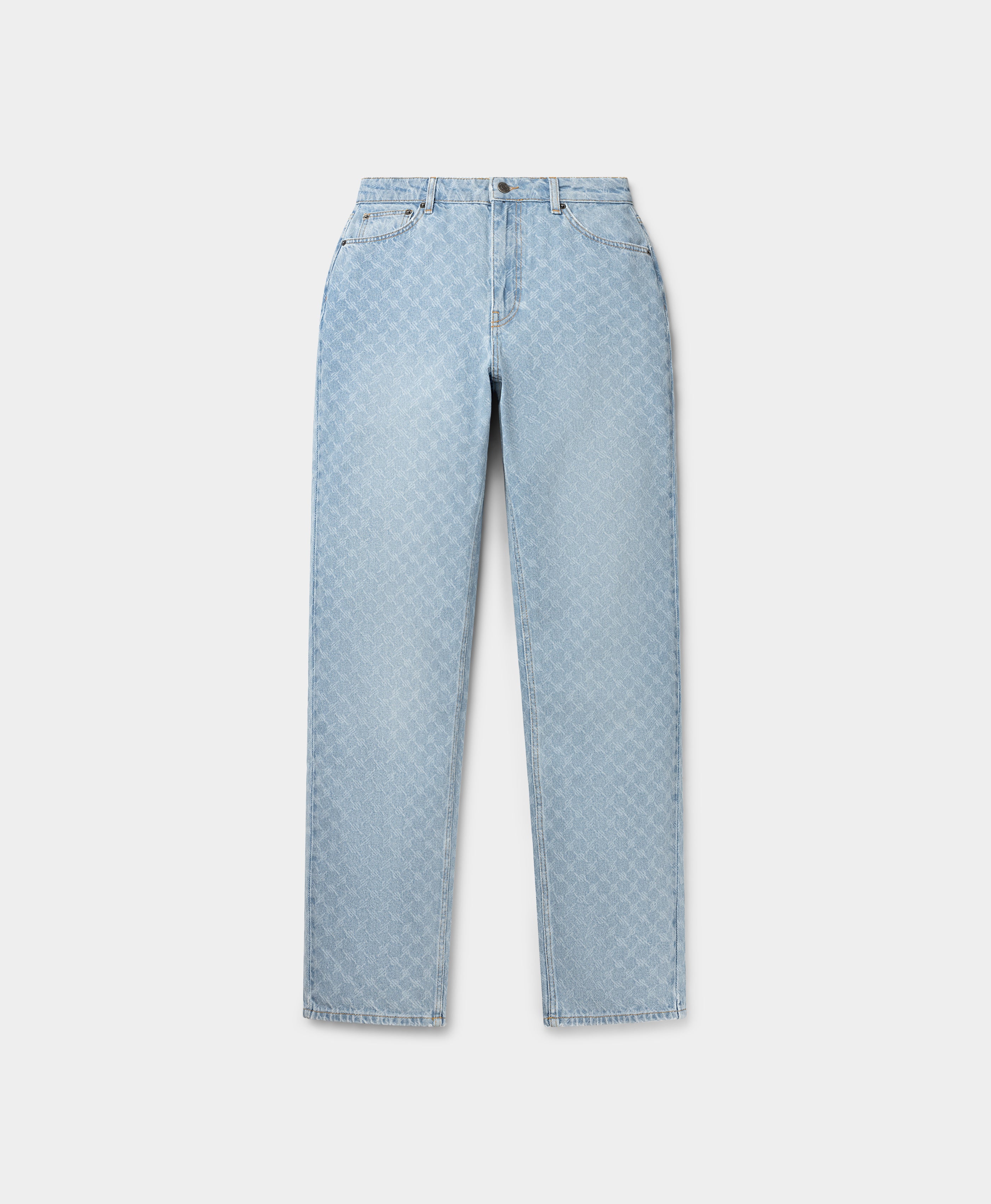 DP - Mid Blue Avery Monogram Jeans - Packshot - Front 