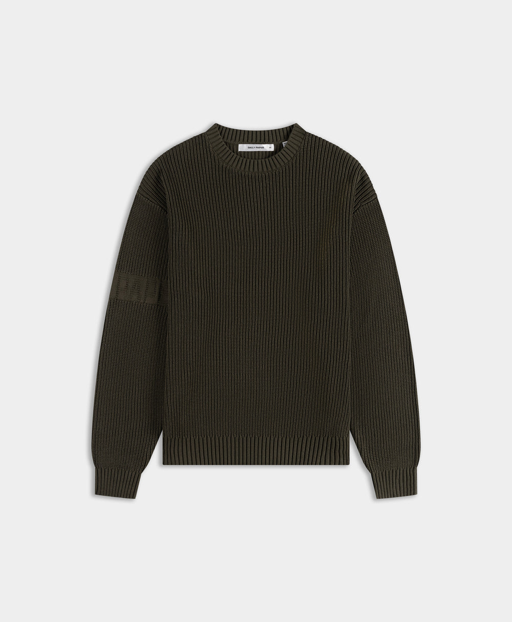 DP - Rosin Green Band Knit Sweater - Packshot - front 