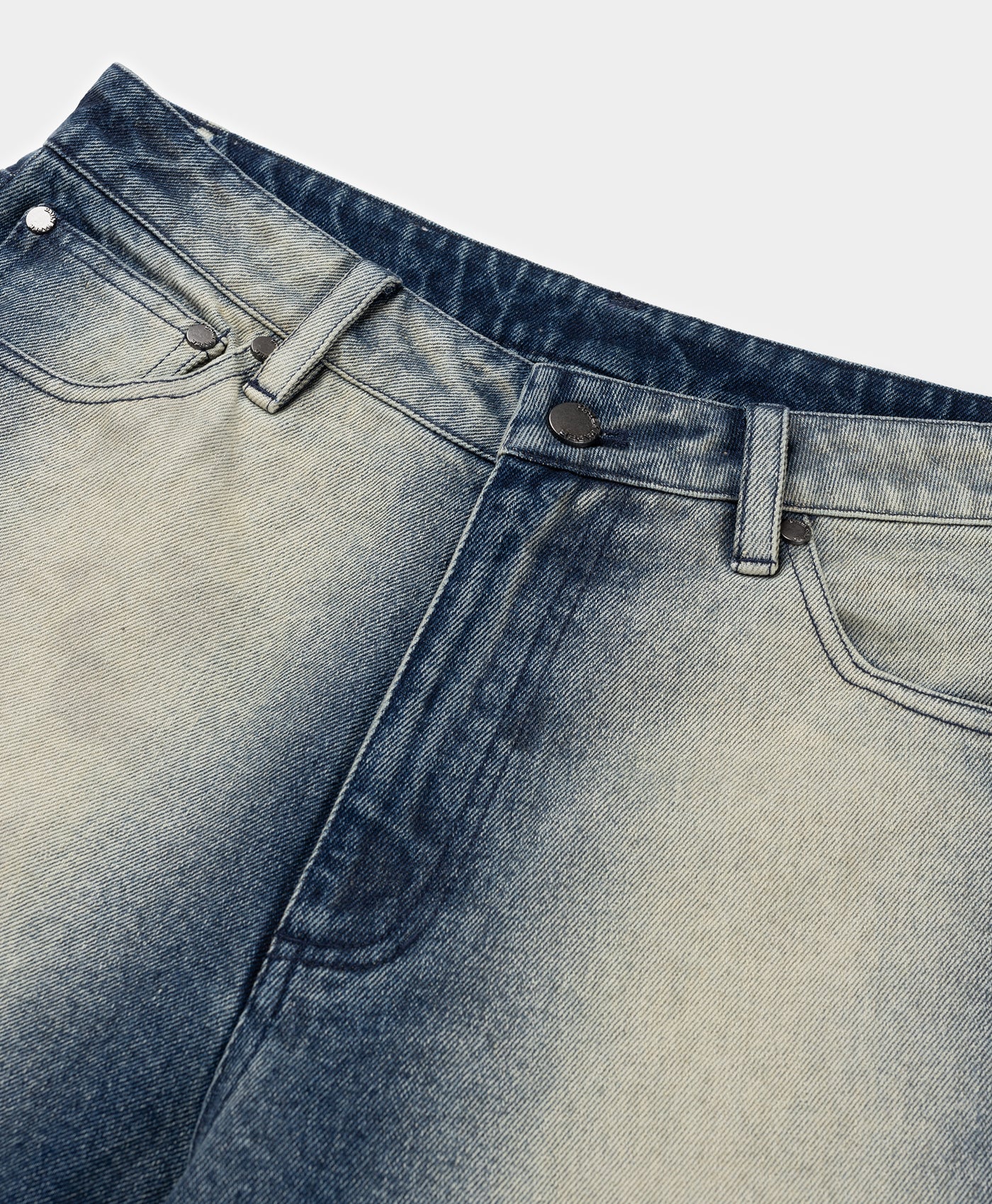 DP - Bleached Denim Blue Shorts  - Packshot - detail