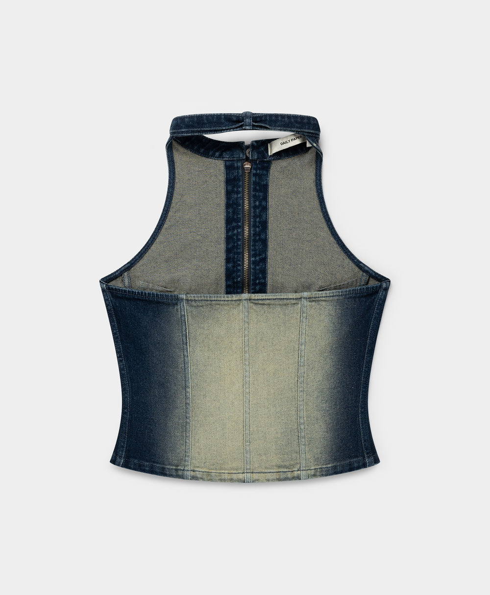 DP - Bleached Denim Blue Top - Packshot - rear