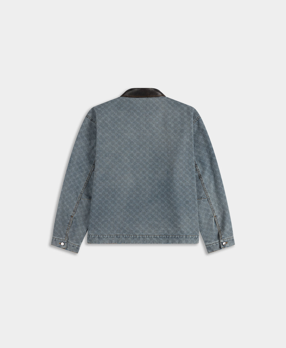 DP - Mid Blue Boxy Monogram Workwear Jacket - Packshot - rear