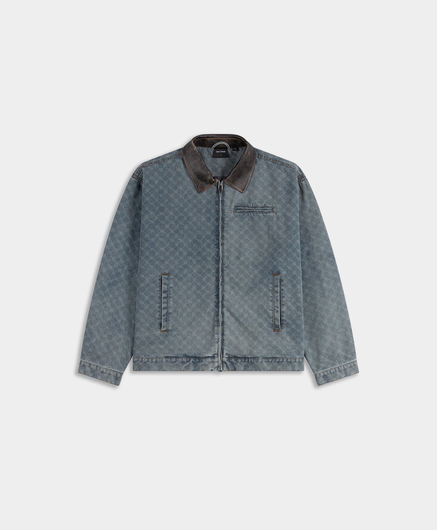 DP - Mid Blue Boxy Monogram Workwear Jacket - Packshot - front