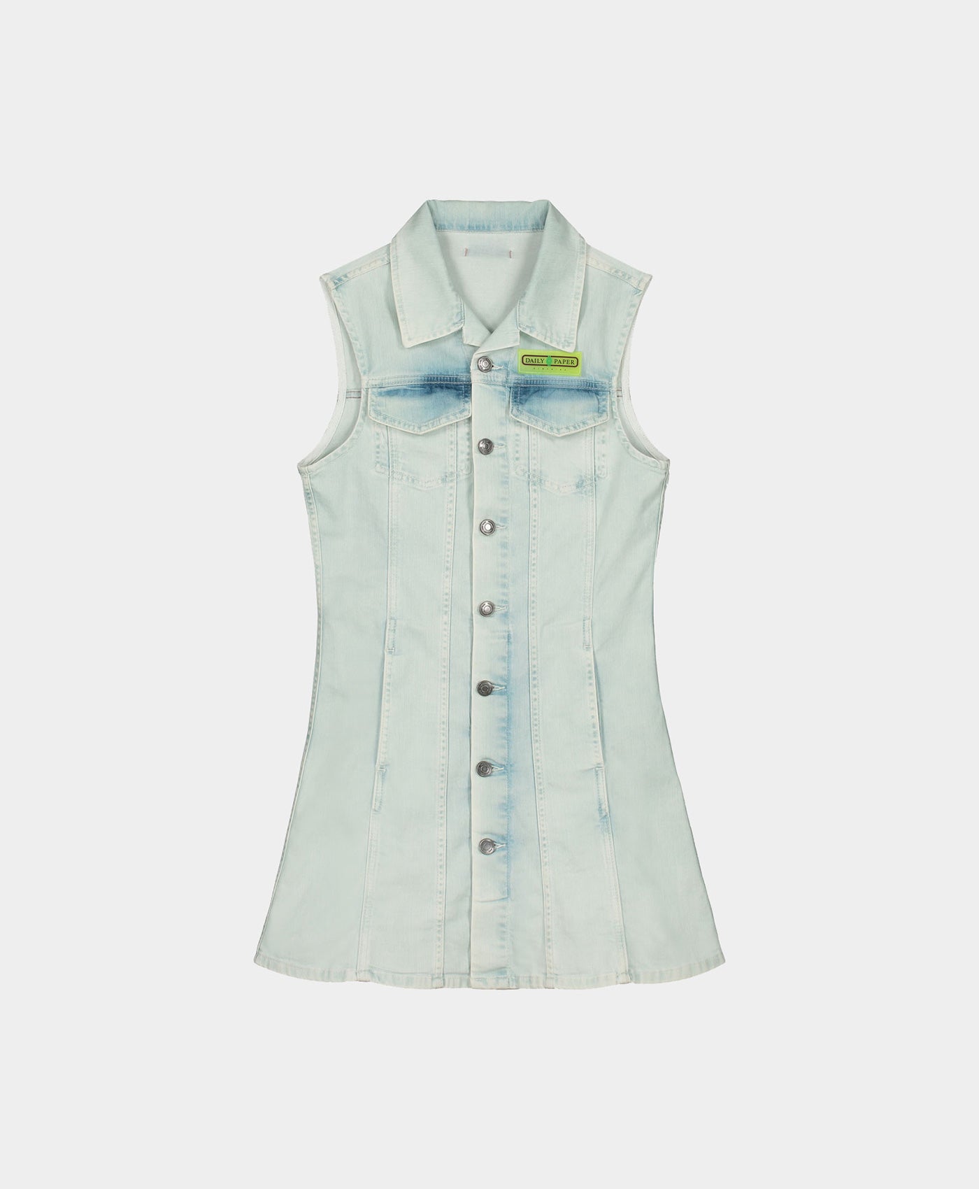 DP - Bleach Denim Hae Dress - Packshot - Front Rear