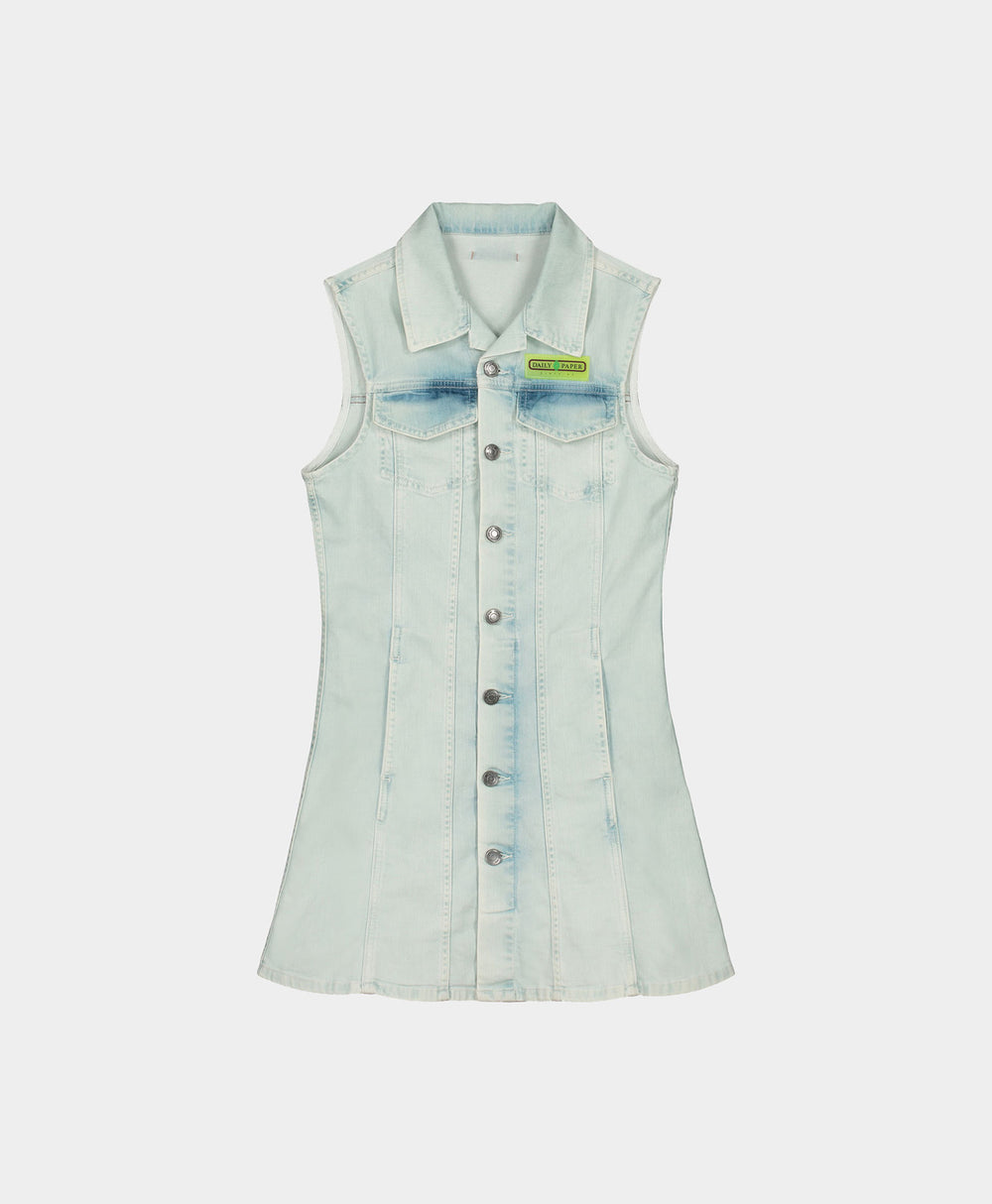DP - Bleach Denim Hae Dress - Packshot - Front Rear