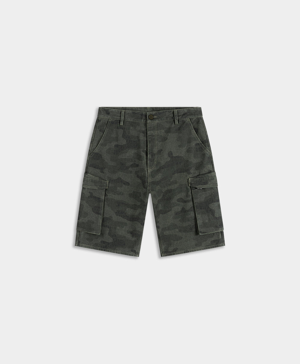 DP - AOP Camo Cargo Shorts - Packshot - front