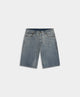 DP - Denim Compact Shield Embroidery Denim Shorts - Packshot - front