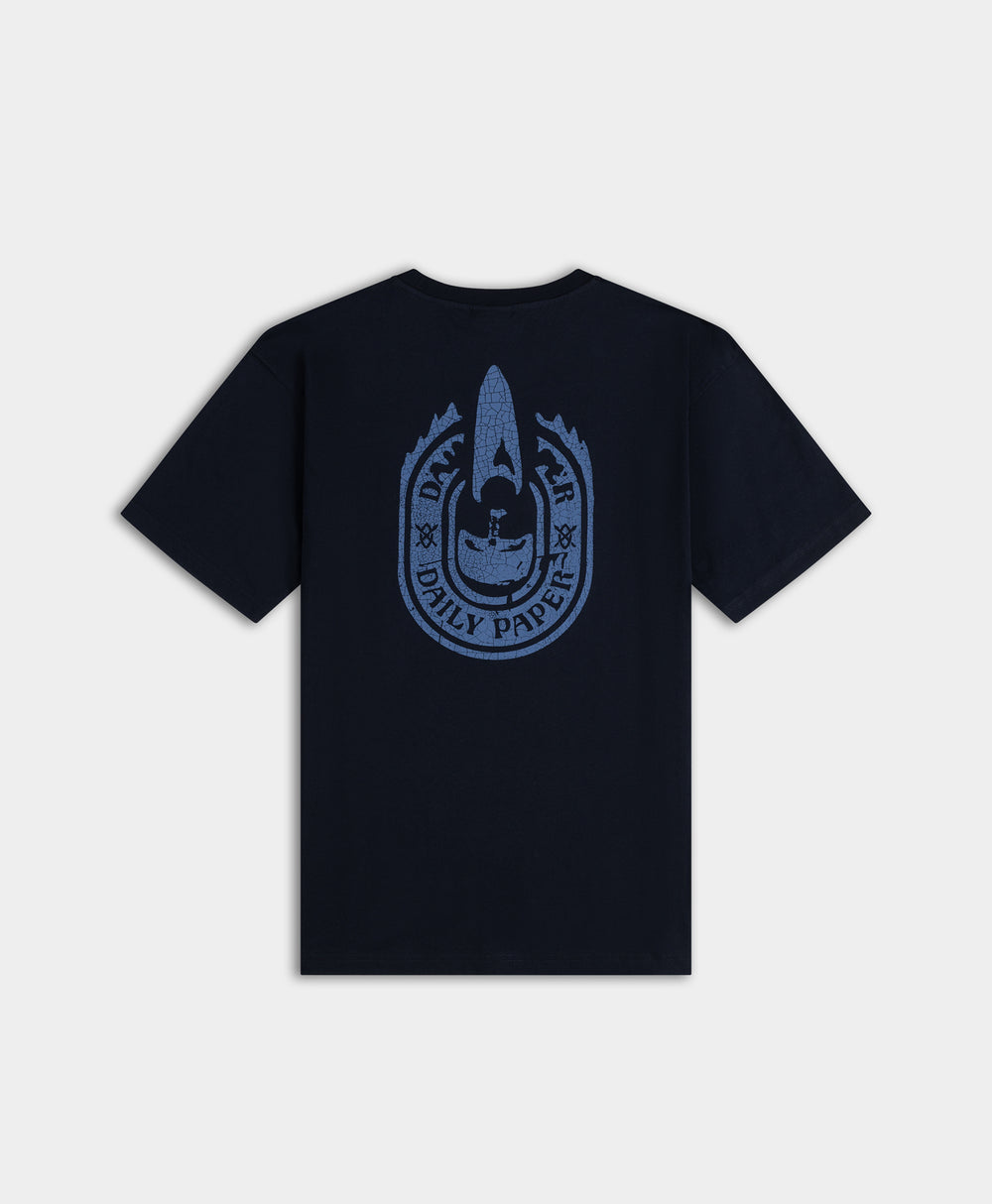 DP - Sky Captain Blue Candle Label Boxy T-Shirt - Packshot - rear