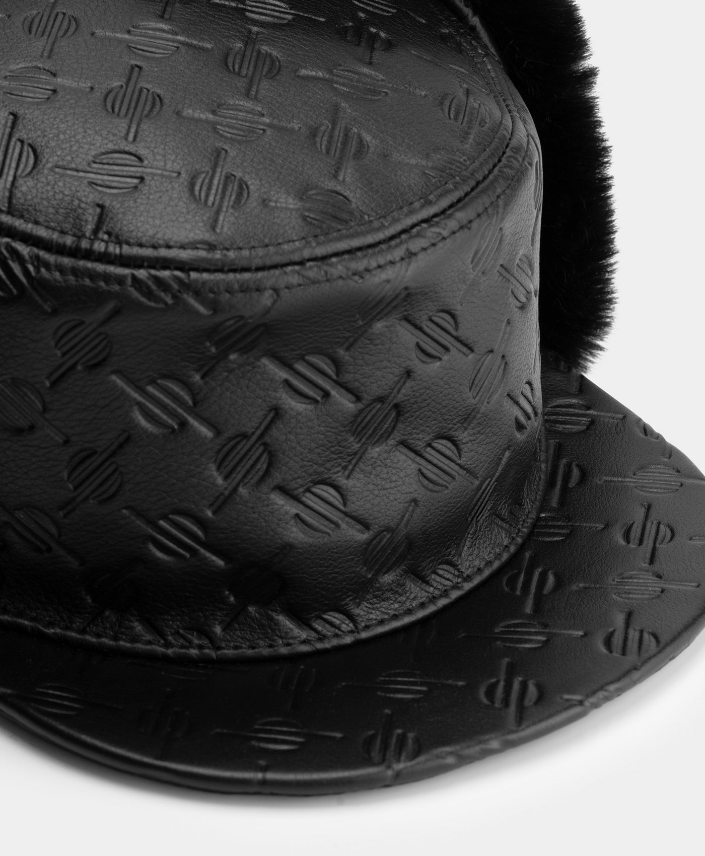 DP - Black Monogram Chapka Hat - Packshot - detail