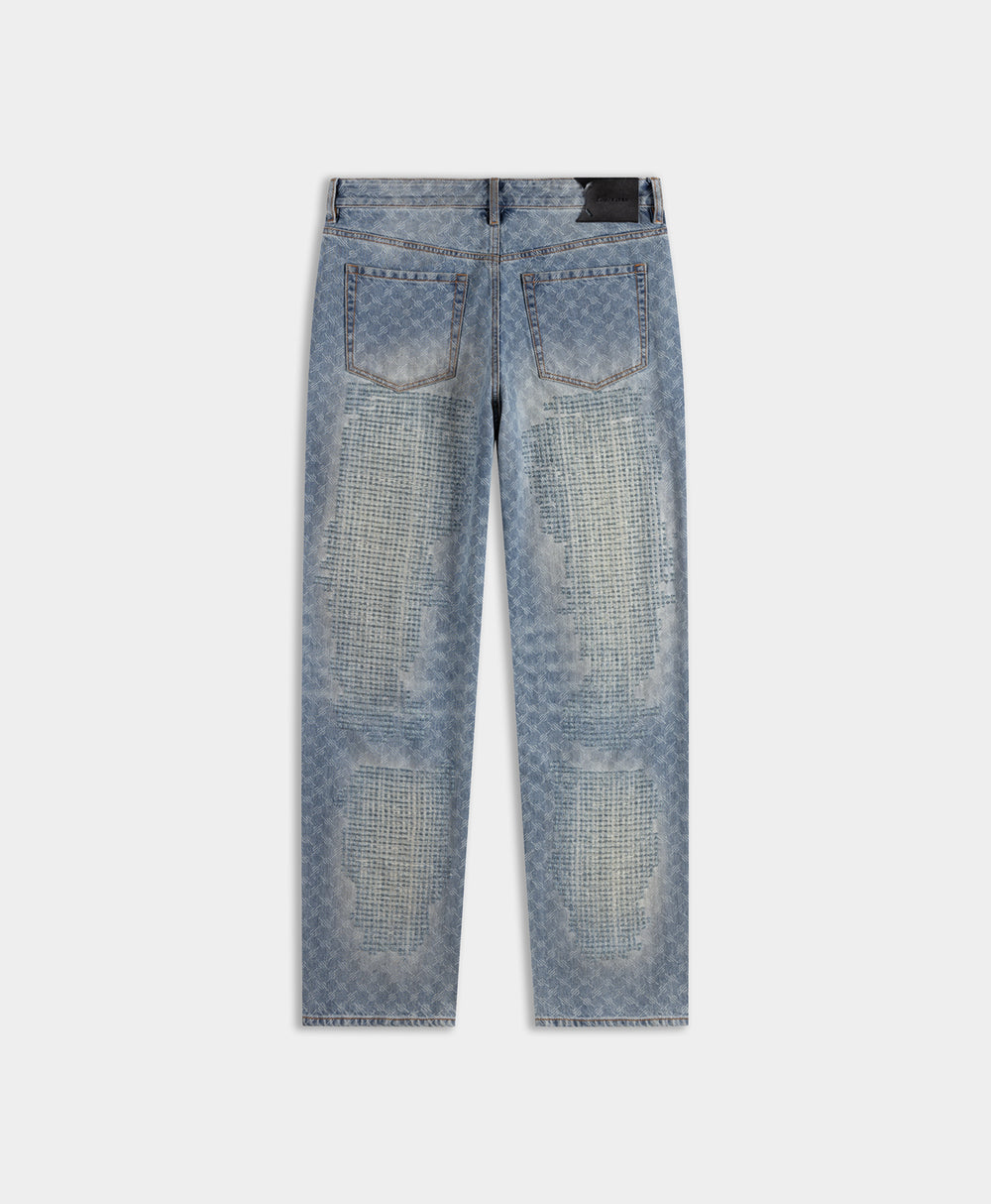 DP - Blue Destroyed Amba Jeans - Packshot - rear