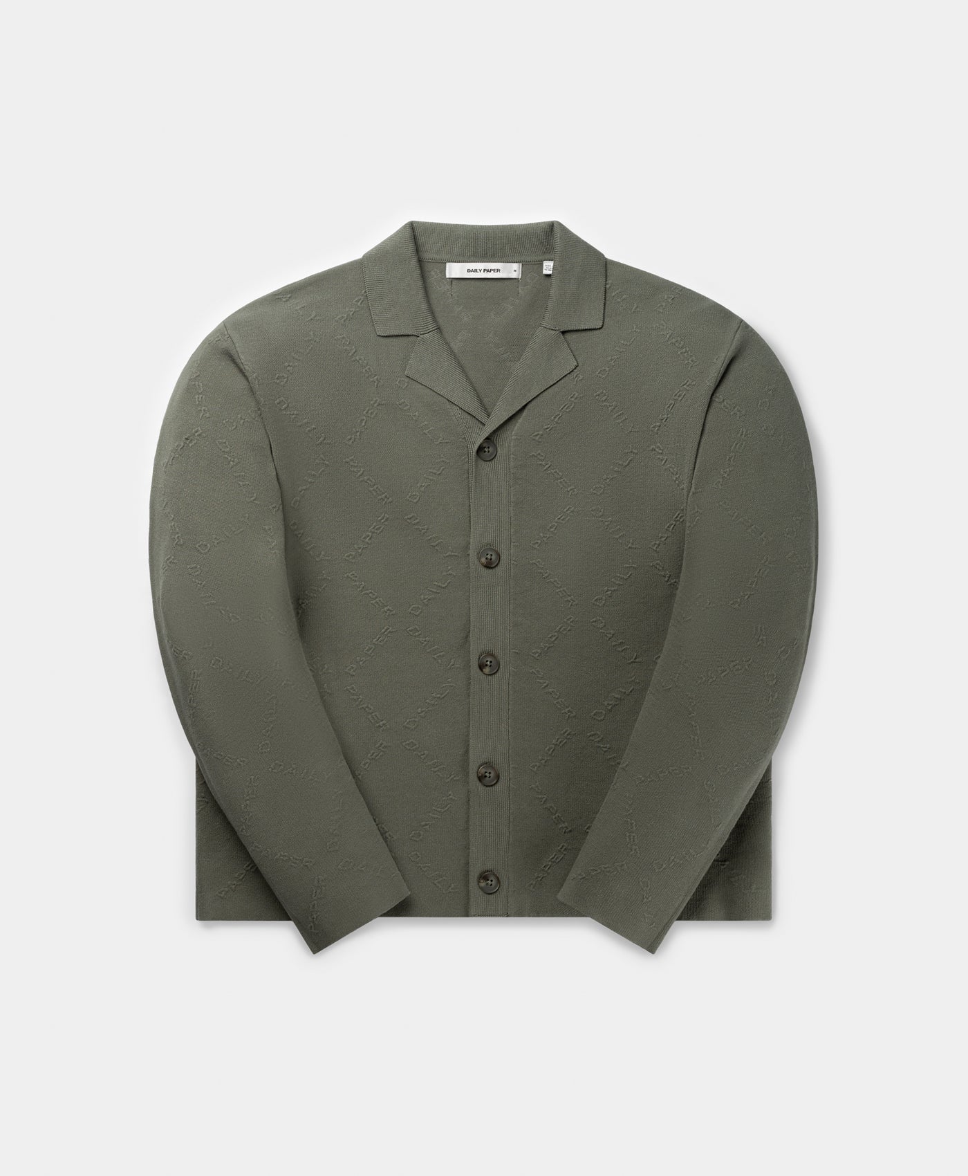 Daily Paper Shadown Green Diamond Knit Cardigan